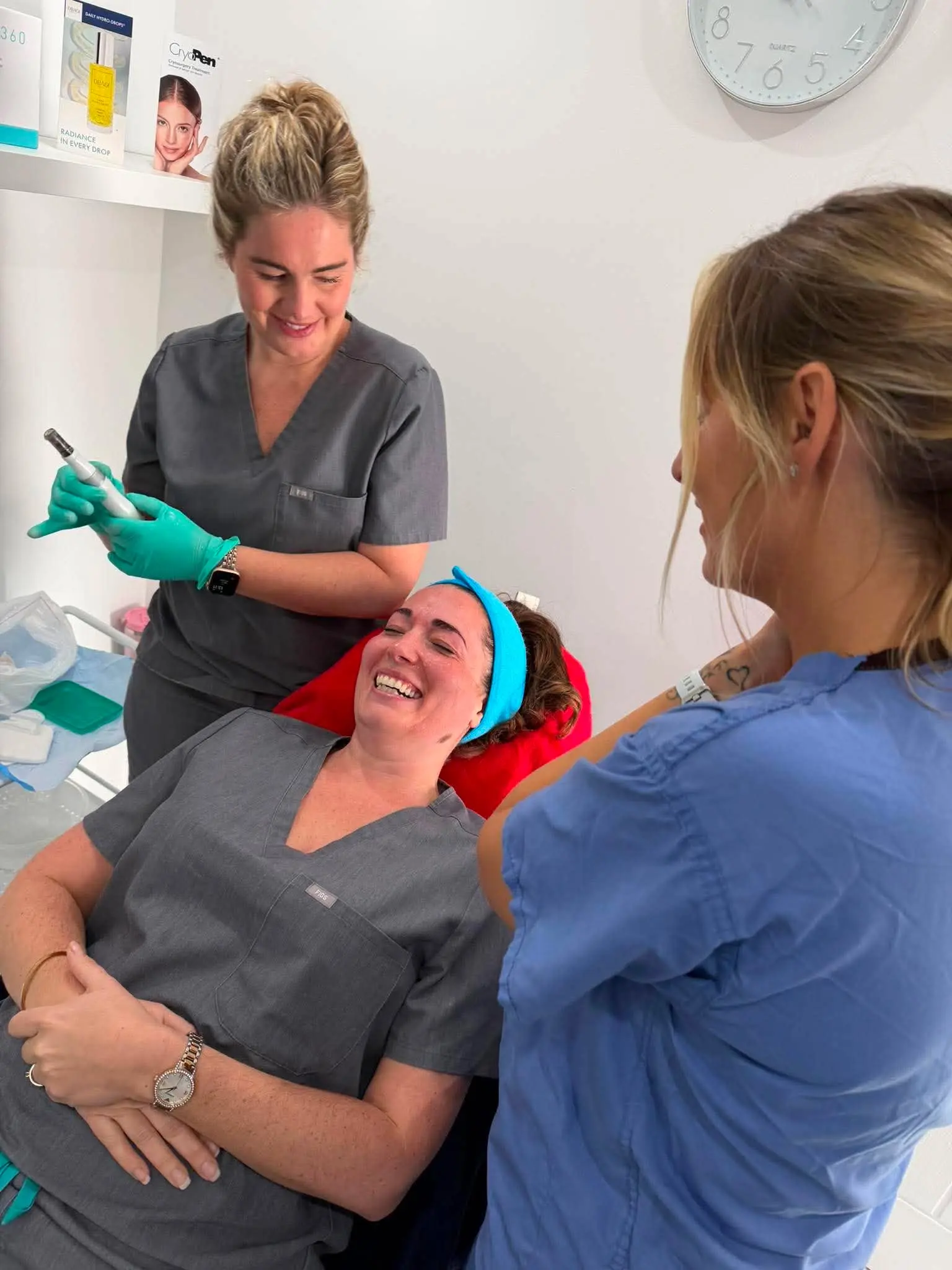 Nurse Danielle discussing treatment options with a patient during a consultation