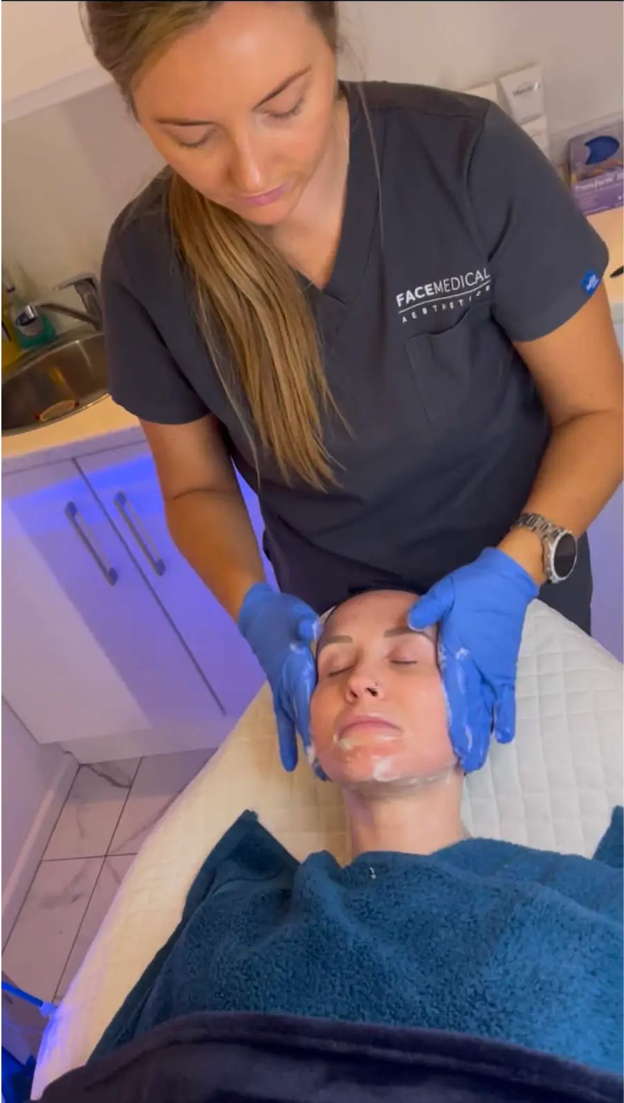 Professional facial treatment at Face Medical Aesthetics